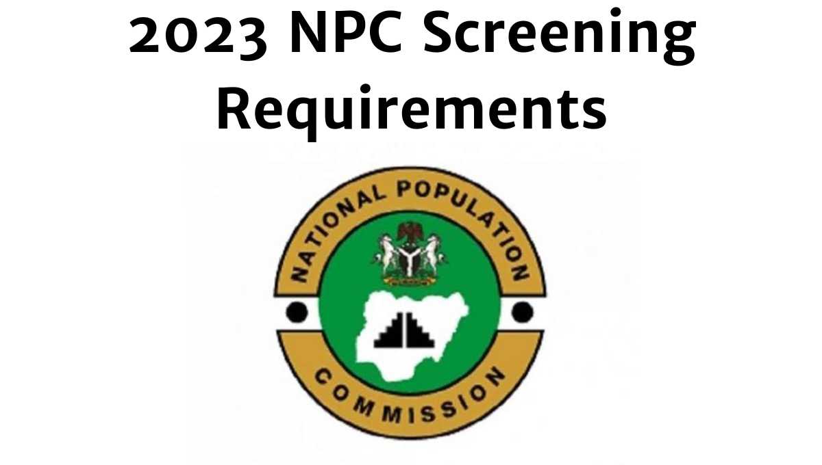 2023 NPC Screening Requirements