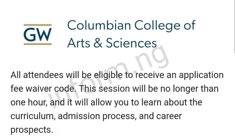 George Washington University Application Fee Waiver 2024