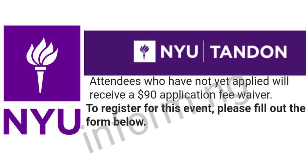 You will only receive the New York University application fee waiver 2024 when you attend the information session, which will be held online.