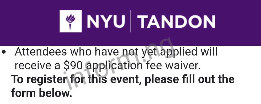 new york university application fee