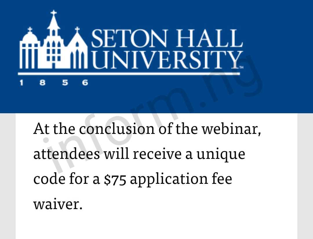 Seton Hall University Application Fee Waiver 2024 [Updated]