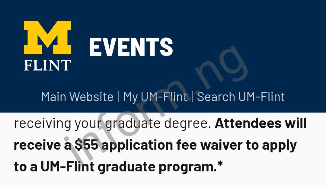 University of MichiganFlint Application Fee Waiver 2024