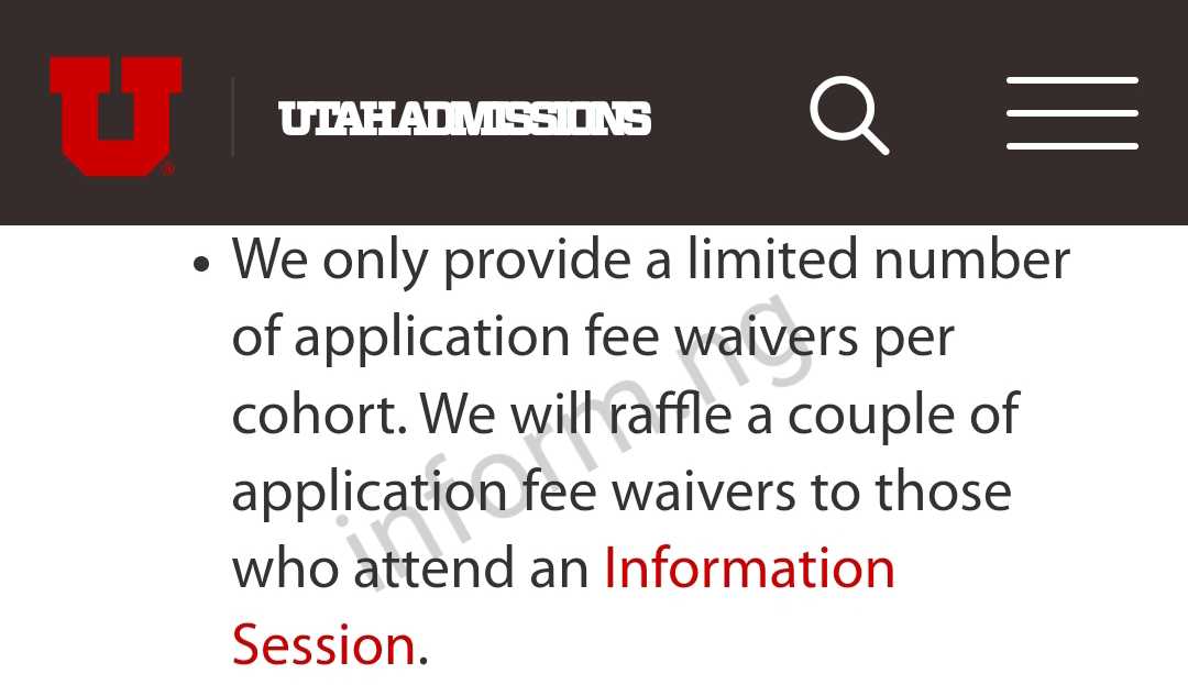 University of Utah Application Fee Waiver 2024 [Updated]