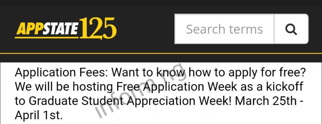 Appalachian State University Application Fee Waiver 2024 appalachian-state-university-application-fee-waiver-2024