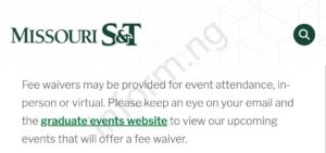 You will only receive the Missouri S&T application waiver 2025 when you attend the webinar, which will be held online.