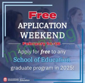 You will only receive the University of Mississippi application waiver 2025 when you apply and submit your graduate application on the approved days.