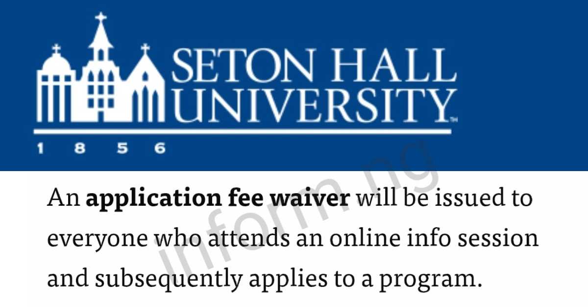 Seton Hall University Application Fee Waiver 2026 [New]