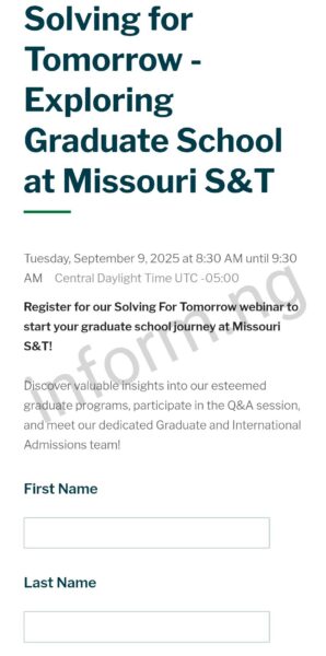 You will only receive the Missouri S&T application waiver 2026 when you attend the webinar, which will be held online.