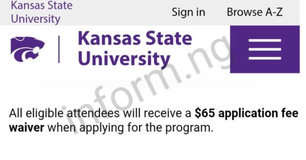 You will only receive the Kansas State University application waiver 2026 when you attend the webinars in October and November 2025.