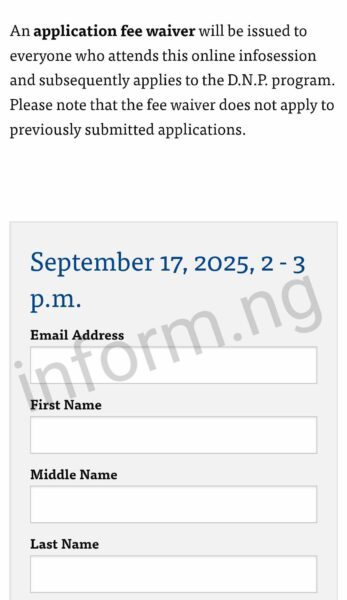 You will only receive the Seton Hall University application waiver 2026 when you attend the information session, which will be held online.