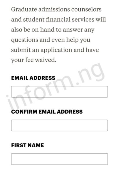 You will only receive the Adelphi University application waiver 2026 when you attend the Virtual Graduate Open House.