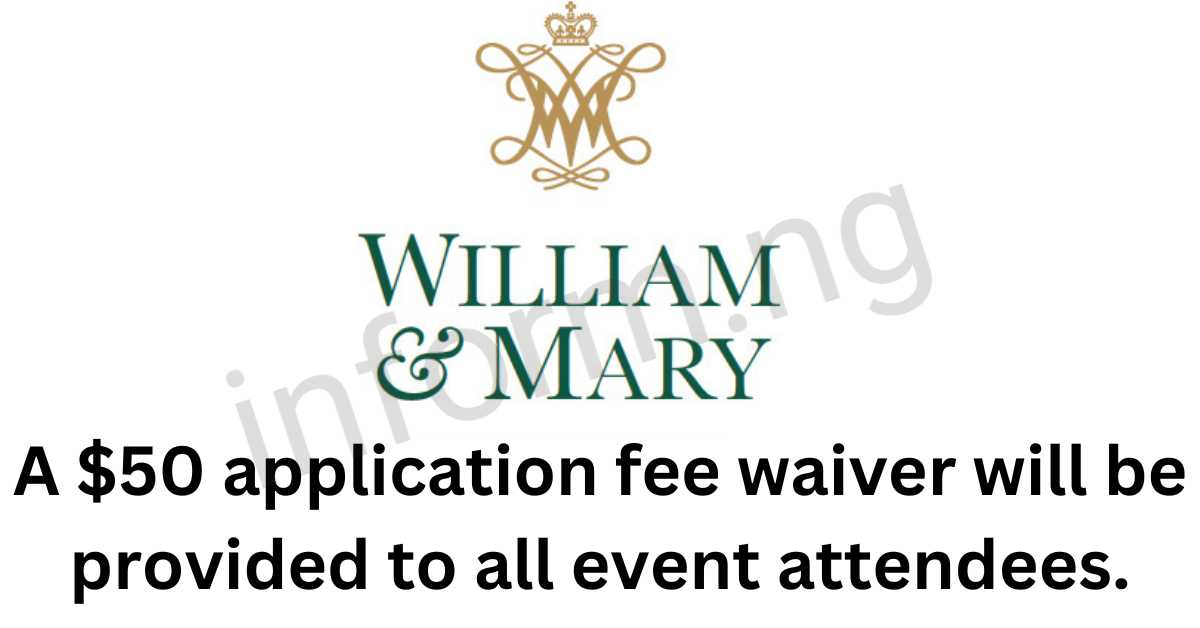 You will only receive the College of William & Mary application fee waiver 2026 when you attend any of the graduate school webinars.