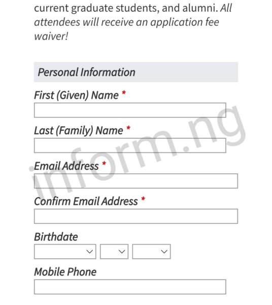 You will only receive the University of Illinois Chicago application waiver 2026 when you attend any of the graduate information sessions.